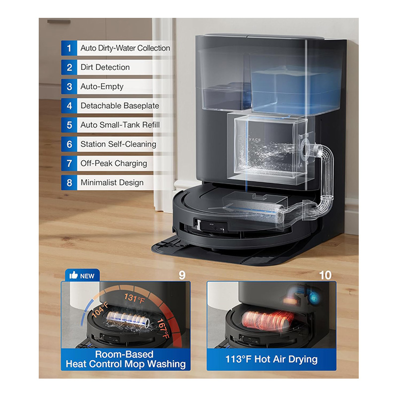 جارو رباتیک اکووکس مدل ECOVACS DEEBOT T80 OMNI