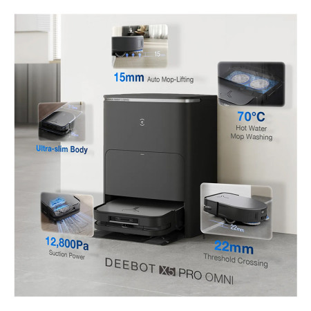 جارو رباتیک اکووکس مدل ECOVACS DEEBOT X5 PRO OMNI