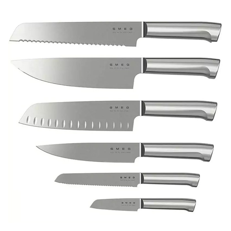 سرویس چاقو 7 پارچه اسمگ مدل SMEG KBSF01PG